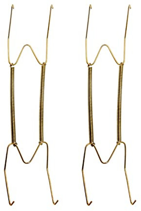 Kisbeibi Colgador de platos, 8, 10, 12, 14, 16 pulgadas, ganchos de pared invisibles para platos decorativos, platos antiguos y arte (12 pulgadas/2 unidades)