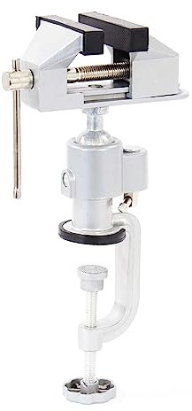 XPOtool Mini Tischschraubstock 78 mm Backenbreite 50 mm Spannweite 360° drehbar, Werkbank Schraubstock aus Aluminium