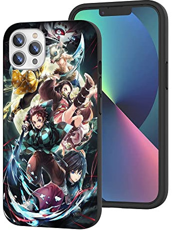 WANGQINHAI Kompatibel mit iPhone 14 Pro Hülle, Anime Cool Manga TPU Fallschutz Stoßdämpfend Kratzfest Handyhülle Cover (Anime-Demon-Slayer-Comic-3)
