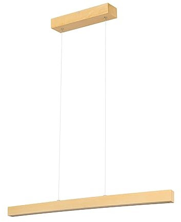 alfalux Lampe LED Hängelampe aus Holz Wohnzimmer Esszimmerlampe Hängeleuchte Pendelleuchte Esstischlampe Küchenlampe Höhenverstellbar 80 cm Dimmbar DIMLED80KB-3K-ESCHE