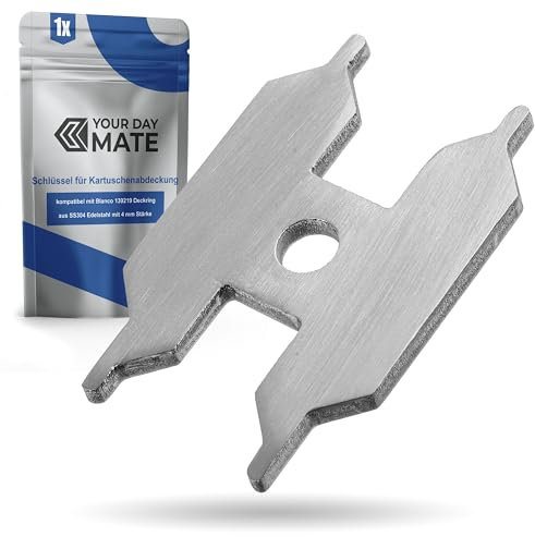 Universalschlüssel für Kartuschenabdeckung, 1 Stück, aus Stahl, kompatibel mit Blanco 138219, Kartuschenschlüssel, Kartuschenabdeckring Schlüssel, Kartuschen Schlüssel für Spültisch Armatur