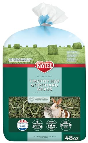 Kaytee Timothy Hay & Orchard Grass for Guinea Pigs, Rabbits & Other Small Animals, 48 oz