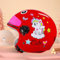 Vintage-Motorrad-Jethelm Für Jungen Und Mädchen, Niedlicher Kinderhelm Mit Visier, ECE/DOT-Zugelassener Elektroroller, Kinder-3/4-Motorradhelm Für Vespa-Roller, ATV, Moped F,49-55CM
