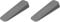 Merriway BH02509 Heavy Duty Non-Slip Rubber Door Wedge Stopper 120 x 20 x 35mm Grey (Pack of 2)