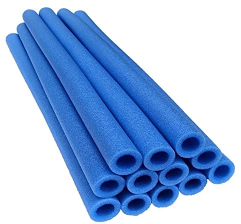 Wlauqueta Trampolin-Pfosten, Abdeckung mit Schaumstoffpolsterung, 40 cm, Schaumstoff, Schwämme, Schutzbox, Trampolin, Pfosten, Ärmel, Blau, 10 Stück