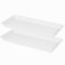 VUWEZ Kunststoff-Pflanztablett, Untersetzer, rechteckig, 35,6 cm, Untersetzer für drinnen und draußen, Wassertropfschalen für Blumentopf, Fensterbank, Pflanzschale (17,2 x 37,8 cm, Cremeweiß), 2 Stück