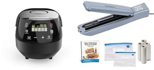 CleverChef (5L) 14-in-1 Multifunction Cooker By Drew&Cole - Charcoal - Power XL Duo Vacuum Nutrisealer