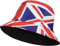 HAJRA® Versatile Unisex Cotton Bucket HAT with a Charming Print, Ideal for Sun, Hiking, Holidays. Bucket Hat Design Fits All Men, Women, Teens. 56-58cm (England Big Flag)