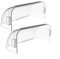 URPIZY Deflector de ventilación ajustable, deflector transparente para registros de techo, suelo, pared lateral, aire acondicionado (2 piezas)