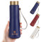 Metal Water Bottle 400ml/13.5oz Flask for Hot Drink, Insulated Stainless Steel Water Bottle Vacuum Flasks Cold Water Bottles(Blue)