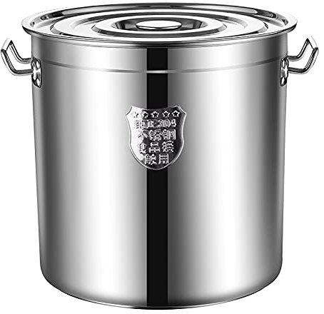 GUHPZA Olla de Acero Inoxidable Apta para inducción con Tapa, Olla de Acero Inoxidable, Olla para cocinar en casa, 60 x 60 cm