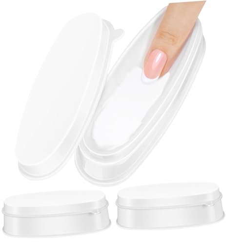 Ipetboom 3pcs Easy French Dip Tray Nail Art Dipping Powder Storage Boxes for Glitter Sequins for Diy French Manicure at Home Salon Use