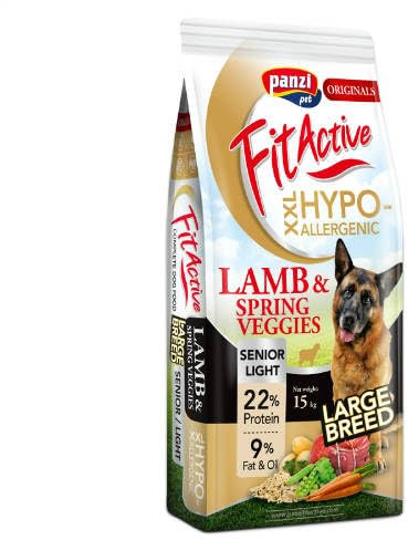 Panzi Pet - Fit Active Senior XXL 15kg – Hypoallergenes Hundefutter mit Lamm – Trockenfutter für große alte Hunde