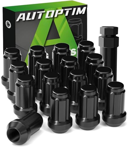 AUTOPTIM Dadi per ATV 3/8-24 - 16 dadi scanalati neri a 6 scanalature con chiave a bussola