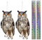 Lifreer Specht Vogelschreck Geräte, 2PCS Eule Form Vogel reflektierende Abschreckung Eule hängende Dekoration zu halten Vögel Weg von Garten Terrasse Fenster