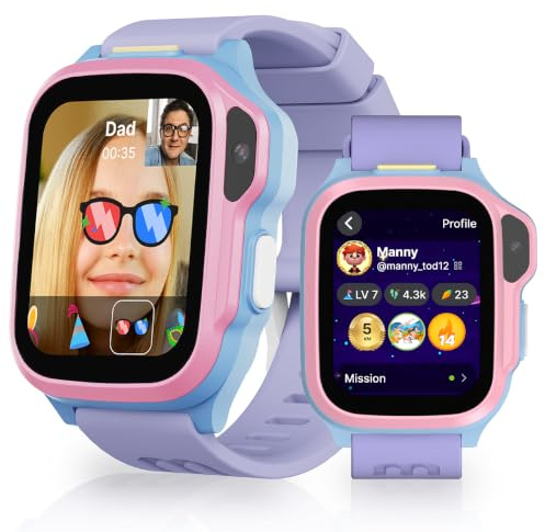 myFirst Fone S4 Kids Smart Watch 4G, GPS Tracker Watch for Children with Video Voice Call, SOS Button, eSIM, IPX8 Waterproof, 5MP Camera, Heart Rate Monitor and MP3 Player