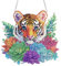 DOMROM Tiger Diamond Art Painting Anhänger, Sukkulente Diamond Painting Fensterbilder anhänger, Diamond Painting Hängende Ornament für Kinder Erwachsene Diamant Malerei Basteln Tür Fenster Deko