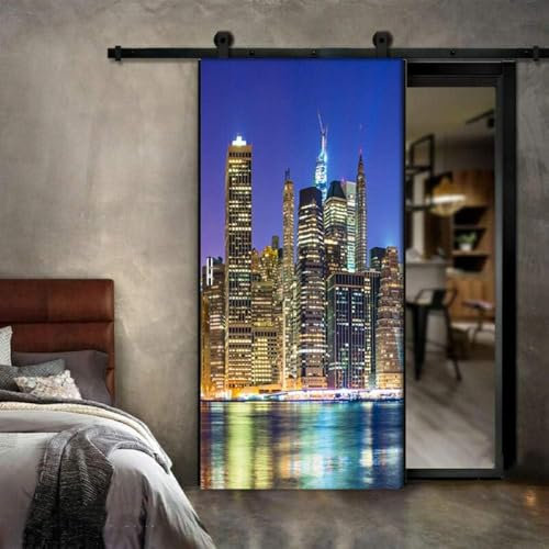Selbstklebend Türbekleben New York Türtapete 77x200 cm, TürPoster New York Türbilder 3D Türaufkleber Dekoration Poster Tapete Türfolie, PVC Fototapete Wandtattoo Tür Tapeten m5616