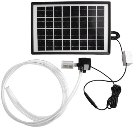 HOHOVYVY Pompe de bassin solaire pour extérieur, panneau solaire 6 W 9 V 12 V pompe à eau solaire submersible pour étang, fontaine, aquarium 240 l/h