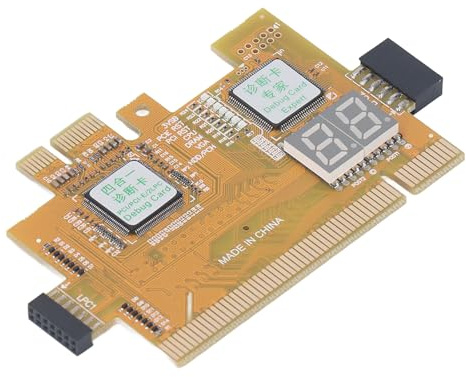 Denash PCIe Desktop Diagnose Card Motherboard Testkarte 4 in 1 Multifunktion PCI 2LPC Analyzer Motherboard -Debug -Karte, Einfach zu Bedienen, Geeignet für PC Enthusiasten und Techniker