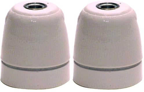 Unitec 49376 E27 Douille en porcelaine (Lot de 2)
