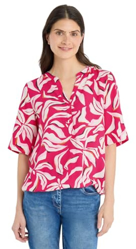 Cecil Damen Kurzarm Bluse mit floralem Muster