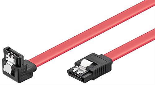 Wentronic HDD S-ATA Kabel 1,5GBs/3GBs (S-ATA L-Type auf L-Type 90) 0,5m rot