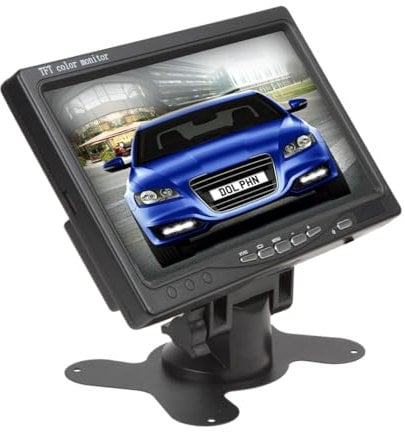 Dolphin Automotive DashBoard Mounted Monitor For Car Van Lorry Rearview Reversing Camera TFT LCD 7 (7 Dash Monitor)