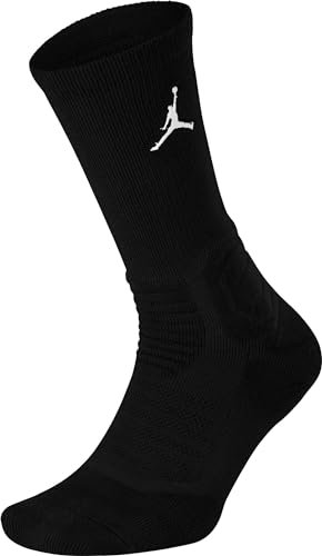 Nike Jordan Flight Crew, Herren Basketball Socken M Schwarz/Weiß