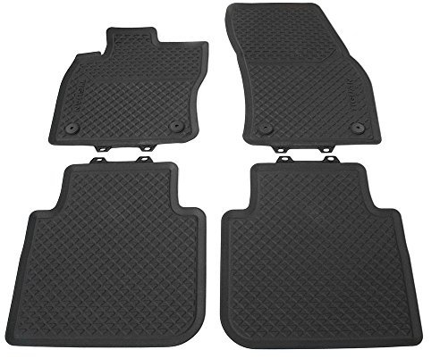 Volkswagen 5NL06150082V Premium Gummi Fußmatten v+h Gummimatten 4X Allwettermatten ALLSPACE schwarz mit Tiguan Schriftzug