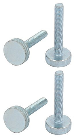 sourcing map 4stk M8x50mm Gewinde Zinklegierung Platte gerändelt Rund Kopf Daumenschraube DE de