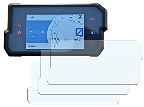 Duke 125 2017+ Displayschutzfolie Tachoschutzfolie Screen Protector - 3 x Ultra-Clear