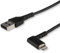 StarTech.com 2m USB A to Lightning Cable - Durable 90 Degree Right Angled Black USB Type A to Lightning Connector Sync & Charger Cord w/Aramid Fiber Apple MFI Certified iPad iPhone 11 (RUSBLTMM2MBR)