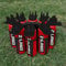 Ziland Hybrid Water Bottle Set- (8 x 1 Litre Bottles 1 x Carrier)(Red/Black - Black Carrier)