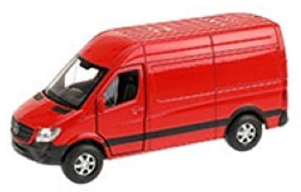 Generisch Welly Modellauto Mercedes-Benz Sprinter Panel Bus rot Sammelauto Spielzeugauto