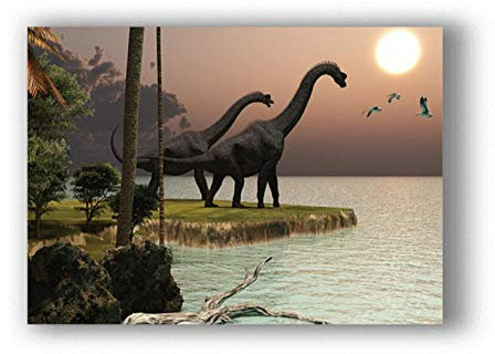 ZOEOPR Poster Park Dinosaurierwelt Filmplakat Jurassic World Tier Wandkunst Leinwand Kinderzimmer Druckmalerei Dekorative Malerei 50 * 70Cm No Frame