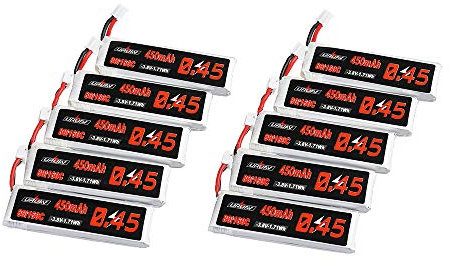 KINGDUO 10Pcs 3.8V 450Mah 80C / 160C 1S Lipo Batterie Ph2.0 Stecker Für Emax Tinyhawk Ii 75Mm Tiny7 Happymodel Snapper7