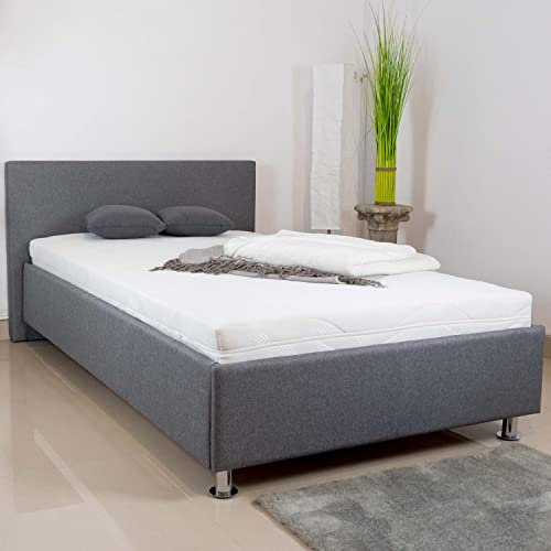 PAARA Polsterbett Fortuna 30210K mit Bettkasten, Lattenrost mit Gasdruckfedern, Matratze, alle Größen - Jedes Bett EIN Unikat - Made in Germany (120 x 220 cm)