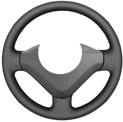 MEWANT Genähte Auto-Lenkradabdeckung für Peugeot 206 (206+/206 Plus) 2009-2012/207/207 CC/207 SW Expert (Expert Tepee)/Partner/Partner Tepee/Citroen Bererer. Lingo / Jump y/Fiat Scudo