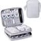 DDgro Travel Tech Organizer Borsa per accessori elettronici per tenere iPad Mini, cavi, caricabatterie, Kindle, telefono, mouse, custodia a doppio strato (grande, grigio chiaro)