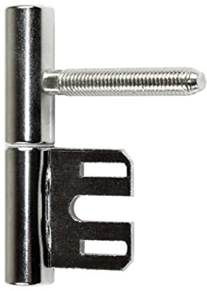 SN-TEC Standard Türband Set 2-teilig für Holztüren mit Stahlzargen, Rolle 15mm, Stift 10mm (10 Stück, Silber hell vernickelt)