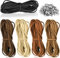 Cordons en Cuir Plat 5M*2,6MM 5 Couleurs Cordons en Daim Synthétique avec 100 Extrémités de Cordon pour Les Bracelets et Colliers Bricolage