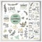 Sticker Hochzeit Gästebuch by snaPmee - Transparente Deko Aufkleber - Hochzeitssticker mit 133 Motiven - Fotoalbum, Scrapbook, Bullet Journal (Eukalyptus)