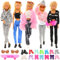 Miunana 10 Puppenkleidung 5 Kleidung 2 Schuhe 3 Zubehör Brillen Skateboard, Puppenzubehör Outfits Kleider für 30 cm Mädchen Puppen