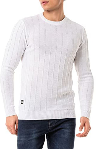 Red Bridge - Maglione da uomo, bianco, XL