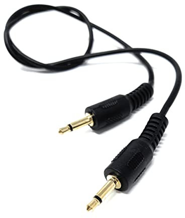 DRUT 1m Mono 3.5mm to 3.5mm Mono Jack Plug Male to Male Cable Lead Gold Connectors 3.3ft