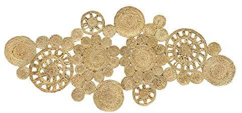 HAMID - Jute Teppich Runden, Vera, Teppich 100% Natur, Jutefaser Handgewebt, Weicher Teppich und Hohe Festigkeit für Wohnzimmer, Esszimmer, Schlafzimmer, FlurTeppich - (170x80cm)