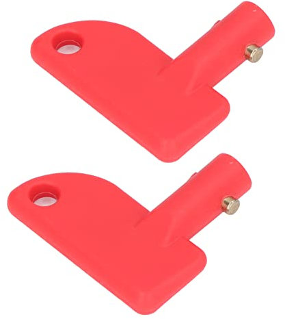 Kill Switch Ersatzschlüssel, 2 Stück Kill Switch Ersatzschlüssel Minischalter Batterietrennschalter für Boot Marine Auto LKW Rot, Powersport-Schalter