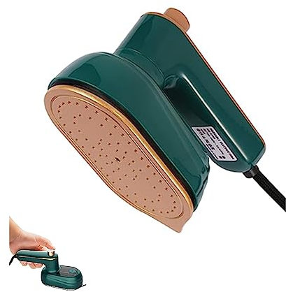 HADAVAKA Portable Mini Steam Iron, Handheld 180° Rotatable Professional Small Ironing, Professional Micro Steam Iron, Steamer Iron for Clothes, Handheld Garment Steamer For Home And Travel (Green)