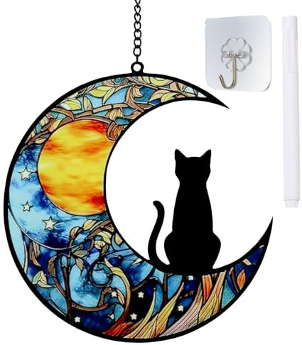 Wekuw Mémorial de Chien en Vitrail Cadeaux de Sympathie pour Les Amoureux des Chiens Cadeau Commémoratif de Chien en Vitrail Souvenirs de Chat pour Les Amoureux des Animaux